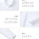 siliteelon Button Down Shirts for Women Wrinkle Resistance Dress Shirts for Women Long Sleeve Work Formal Office Blouses Tops (4X-Large, White)