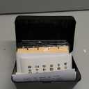 OFFILICIOUS Black Index Card Holder 4x6 - Index Card Organizer with Dividers & Stickers