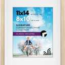 Americanflat 11x14 Picture Frame with Shatter-Resistant Glass - Use as 8x10 Frame with Mat or Display 11x14 Photo Without Mat - Signature Collection - Picture Frames for Wall Display - Natural Oak
