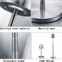 Stainless Steel Ashtrays with Lid Adjustable Floor Standing Home Ashtrays Indoor/Outdoor Windproof/Rainproof Smokeless Covered Ashtrays Suitable for Patio, Home & Office Decoration (Adjustable)