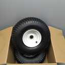 (2 Pack) 15x6.00-6 Tubeless Tire and Wheel, 3" Offset Hub, 3/4" Bearing, 4 Ply, 15x6-6 Lawn Mower Front Tires, Compatible with 100 and 300 Series John Deere Riding Mower, Lawn Tractor and More