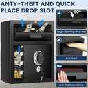 2.6 Cuft Biometric Drop Safe for Business, Anti-Theft Fingerprint Safe Box with Quick Place Drop Slot, Digital Keypad and Spare Key, Depository Safe for Home Office Retail Store Business Mail Church