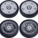 CheeMuii 4 Pcs 9" HRX217 Lawn Mower Wheels Kit 2 Rear Wheels Replace for 42710-VH7-010ZA and 2 Front Wheels Replace for 44710-VH7-010ZA Fit for Honda HRX217 HRR216 Lawnmowers