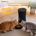 NEWBULIG Automatic Cat Feeder, 4L Timed Pet Feeders with 10s Voice Recorder, Dog Food Dispenser with APP Control, Dry Food, 10 Meals, Programmable 50 Portions, Dual Power Supply, Desiccant Bag
