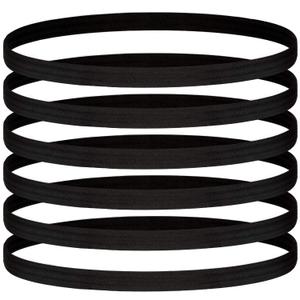 24 Pieces Thin Sports Elastic Headbands Black Skinny Athletic Exercise Hair Bands No Crease Soft Hair Bands Headbands Sweatband for Men Women Running Football, Basketball, Soccer, Tennis, Yoga, Sports