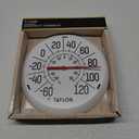 Taylor Big & Bold Indoor Outdoor Dial Thermometer, Decor for Patio, Pool, or Garage, 8.5 Inch, White Bezel