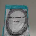 2 x 26FT 60W USB C to USB C Right Angle Fast Charging Cable,Long Cord Nylon Braided, Type C Charger Cord for,Apple-iphone 15,Sam-sung GalaxyS24 S23 S22 A15,iPad Pro/Air,Pixel 5/4 XL,One-Plus 8T,PS5 (Grey)