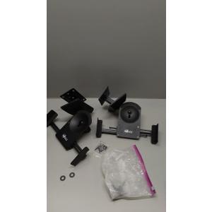 WALI Speaker Wall Mounts, Dual Side Clamping Bookshelf Mounting Bracket for Large Surrounding Sound Speakers, Hold up to 66 lbs. (SWM201XL), 1 Pair, Black