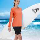 MAGCOMSEN Women's Long Sleeve Shirts UPF 50+ Workout Tops Sun Protection Athletic Running Swim Rash Guard (L)
