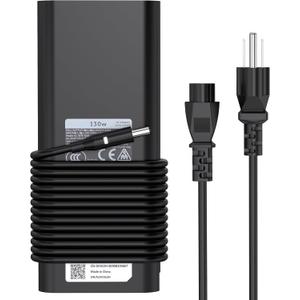 New 130W 4.5mm AC Adapter Laptop Charger Replacement for Dell XPS 15 7590 9530 9550 9560 9570 Precision 5510 5520 5530 5540 M2800 M3800 P/N HA130PM130 0V363H DA130PM130 06TTY6 0RN7NW Power Supply Cord