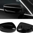 Compatible with Honda Accord Mirror Cover Replacement 2008-2012,8th Gen Accord Sedan Mirror Cap for Right Passenger Side,Clip on,W/O Turn Signal Gap Replace for 76201TVAA31,Glossy Black,1 PCS