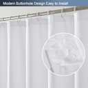 OWENIE White Shower Curtain for Bathroom 78 Inches Long, 3D Embossed Textured Fabric Farmhouse Shower Curtain Soft Cloth, Water Repellent, Machine Washable, Hotel Style, 72" W x 78" L, White