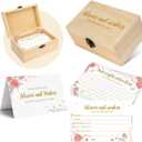 50 PCS Advice and Wishes for the MR and MRS Cards Wedding Advice Cards and Box Bridal Shower Games Decorations Engagement Wedding