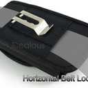 Reiko Vertical Rugged Pouch with Buckle Clip in Black (6.1X3.2X0.7 Inches)