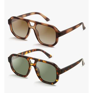 livho Trendy Polarized Square Aviator Sunglasses Women Men Square Eyewear Frame, Retro Sun Glasses for Women Men 2025 Shades
