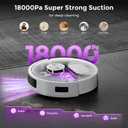 Robot Vacuum and Mop Combo, Robot Vacuum Cleaner with Bagless Self Emptying Station, 18000Pa Suction, LiDAR Navigation, ideal for Pet Hair, Carpet & Hard Floor, Compatible with App/Alexa/Voice Control