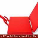 12" Commercial Steel Tortilla Press-Heavy Duty-Mexican Style Tortilla Maker-Red
