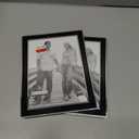 Malden International Designs Black Sleek With Silver Inside Border Picture Frame, 5x7, Black (Pack of 2)