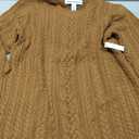 Amazon Essentials womens Fisherman Cable Crewneck Sweater (Large, Dark Chestnut Brown Heather)