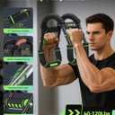 Twister Arm Trainer & Chest Workout Equipment with Digital Display - Auto Reps & Calorie Estimator, 40-120 lbs Home Gym Chest Exerciser for Men, Green Pro