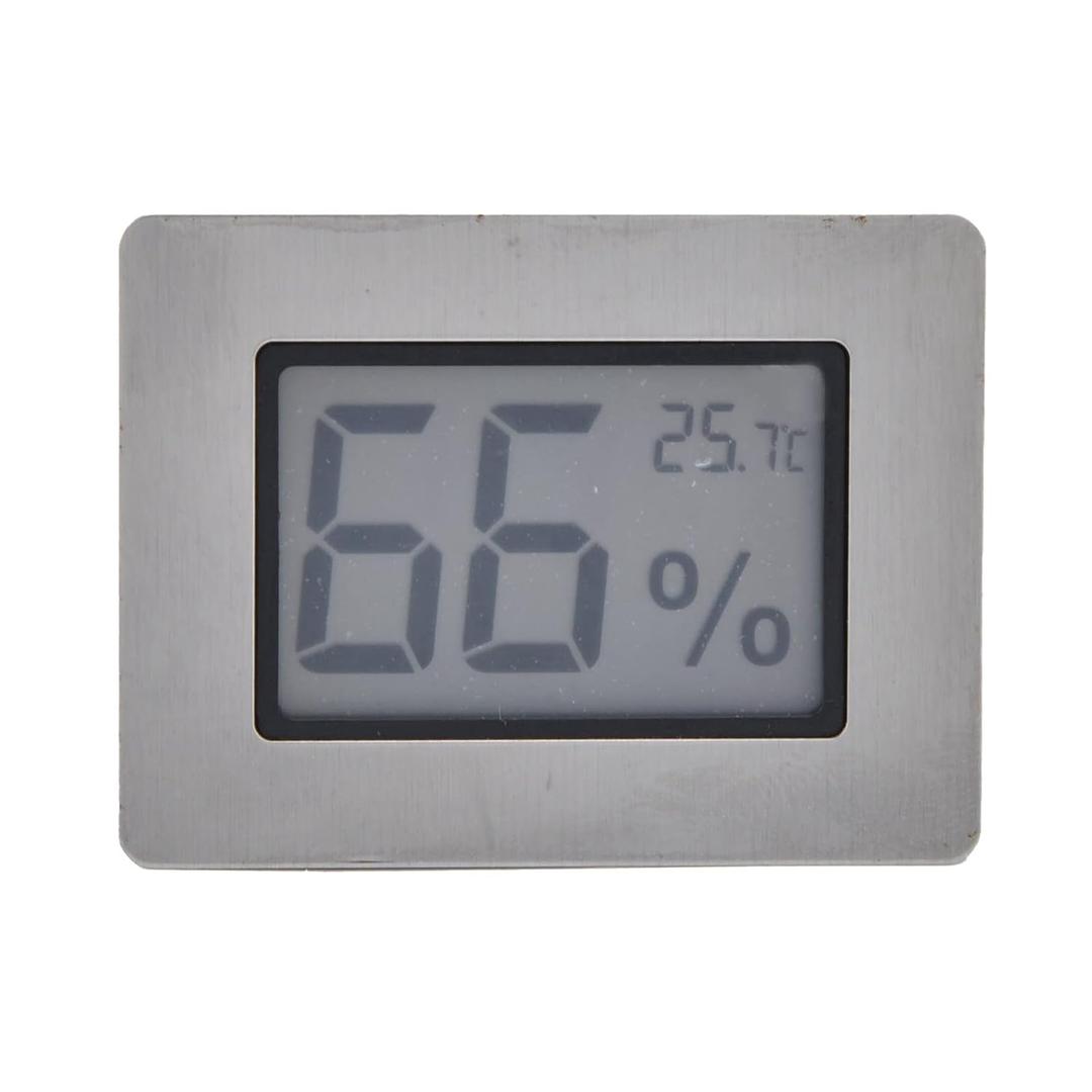 Mini Hygrometer Thermometer, Cigar Embedded Design LCD Electronic Digital Indoor Humidity Gauge Monitor for Cigar Box, Guitar Case, Jars, Wine Cabinet, Greenhouse, Cellar
