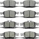 D1044 D1095 8pcs Front Rear Ceramic Brake Pads Sets Fit For Ford For Escape/For Focus/For Transit Connect,For Mazda 3/For 3 Sport/For 5,For Volvo C30/For C70/For S40/For V50