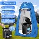 16.5'' Camping Toilet with Pop-Up Privacy Tent Set, XL Portable Toilet for Camping, Outdoor Showers Changing Rooms, Portable Bathroom Travel Potty for Camping, Hiking, Roadtrip,RV Travel