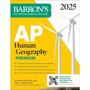 AP Human Geography Premium, 2025: Prep Book with 6 Practice Tests + Comprehensive Review + Online Practice (Barron's AP Prep)