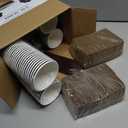 LITOPAK 100 Pack 10 oz Paper Coffee Cups for Hot Chocolate Drinks, Black Disposable Coffee Cups with Lids, Sleeves and Stirring Sticks for Parties, Picnic, Travel, and Events