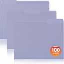 100 Packs File Folders Letter Size, 8.5 x 11 Colored File Folders 1/3 Cut Tab for Easy Labeling, for Home, Office, School Filing