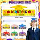 24 Pcs Kindergarten Grad Hats Preschool Graduation Paper Caps Class of 2025 Congrats Grad Crowns for Kids Kindergarten, Graduation Favors and Party Colorful Photo Props