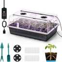 Seed Starter Tray with Grow Light - 60 Cells Self-Watering Seed Starter Kit with 24/7 LED Grow Light, 4 Humidity Dome for Herbs, Indoor Plant Germination (1)