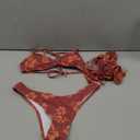 Milumia Women's 3 Piece Swimsuits Floral Print Halter Bikini Set with Cover Ups Size M