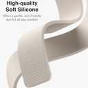 Magnetic Silicone Band Compatible with Apple Watch Band 42mm 41mm 40mm 38mm Series 11 10 9 8 7 6 5 4 3 & SE 3/2/1 Strong Magnetic Clasp, Waterproof & Adjustable (Starlight)