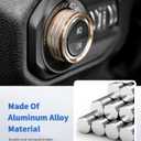 Aluminum Alloy Air Conditioner Switch Knob AC Button Trim Cover & Headlight Knob Cover for 2018-2024 Jeep Wrangler JL/JT Gladiator (Golden)