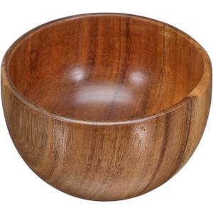 Wooden Salad Bowl Wooden Snack Serving Bowl Round Container for Food, Fruits, Salads and Tableware Decoration for Home Kitchen Supplies, 11X6CM