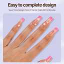 Misssix XBASICTIPS French Tip Press On Nails, 150Pcs French Gel Nail Tips Short Square, Soft Gel Pre-shaped No Need to File 3 in 1 Tips, Fake Nails for Nail Art DIY Extension Designs 15 Sizes