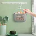 2pcs Hanging Shower Caddy Basket Plastic Hanging Shower Caddy with Hook Portable Organizer Storage Basket for Bathroom Kitchen