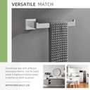 Angle Simple Hand Towel Holder for Bathroom, SUS 304 Stainless Steel Kitchen Towel Hanger Rack for Wall, Brushed Nickel, 10.24 Inches