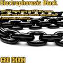 G80 Transport Binder Chain,10FT 1/2" Trailer Safety Chains with Clevis Grab Hooks,12,000 lbs Safe Working Load Heavy Duty Chain for Transporting,Towing,Logging Tie Down Binding, 1/2 Inch10FT