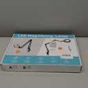 KIRKAS 12X Magnifying Glass with Light and Clamp, Extra-Long Arm Magnifying Lamp Overhead Knob for Workbench Craft Repair Sewing, LED Lighted Magnifier Real Glass Lens Stepless Dimming and Color