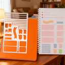 3 x Planner Stencils Templates,Reusable Metal Stencils for Journaling,Habit Tracker Calendars, Bookmark, Planning, Lines,Tiny Letters, Small Number (Alphabet)