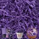 Tisspoms Deep Purple Crinkle Cut Paper Shred Filler, 2 LB Basket Filler Shredded Paper, Confetti Stuffing for Basket Filling, Halloween, Thanksgiving, Christmas Gift Wrapping, Stuffer Party Supplies