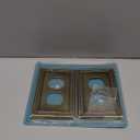 Henne Bery Sunken Pearls Heavy Duty Decorative Wall Plate Switch Plate Outlet Cover (Single Decorator, 2 Pack, Antique Brass)