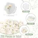 Qilery 50 Pcs Wax Seal Stickers Babys Breath Dried Floral Envelopes Seals Stickers Bulk for Wedding Invitation Bridal Shower Birthday Party Letter Greeting Cards Gift Wrapping, Self Adhesive (White)