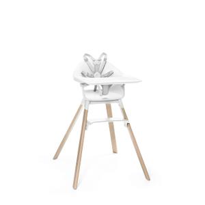 Stokke Clikk High Chair, White - All-in-One High Chair with Tray + Harness - Light, Durable & Travel Friendly - Ergonomic with Adjustable Features - Best for 6-36 Months or Up to 33 lbs