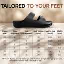 Trailvia Comfortable Footbed Sandals for Men & Women  Adjustable Buckle & Arch Support, Waterproof Summer Slides for Outdoor, Beach & Everyday Adventures (Black)