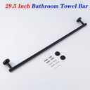 GERZWY Bathroom Towel Bar 30" Stainless Steel Towel Bar Matte Black Contemporary Style Wall Mount for Bath Kitchen AG1101C75-BK