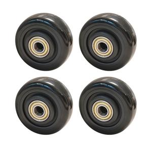 4Pcs 3" PU Caster Wheels Heavy-Duty Replacement Wheels for Platform Trucks, Snow Blowers & Grills 3/8" Axle, Smooth Rolling, Durable Transport Wheels
