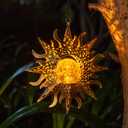Solar Lights Outdoor Garden Decor Hanging Lanterns Decoration Metal Sunflower Gifts Waterproof for Yard Clearance Front Porch Lawn Driveway Patio Backyard Pathway Gardening Gift